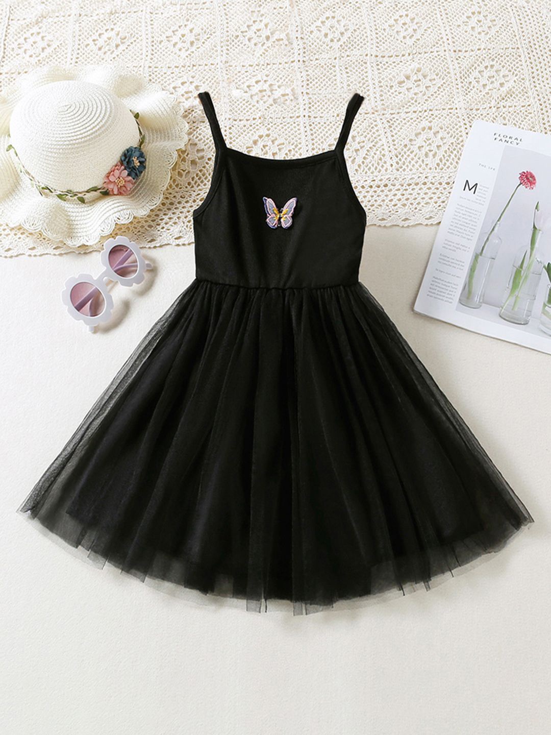 

INCLUD Girls Fit & Flare Dress, Black