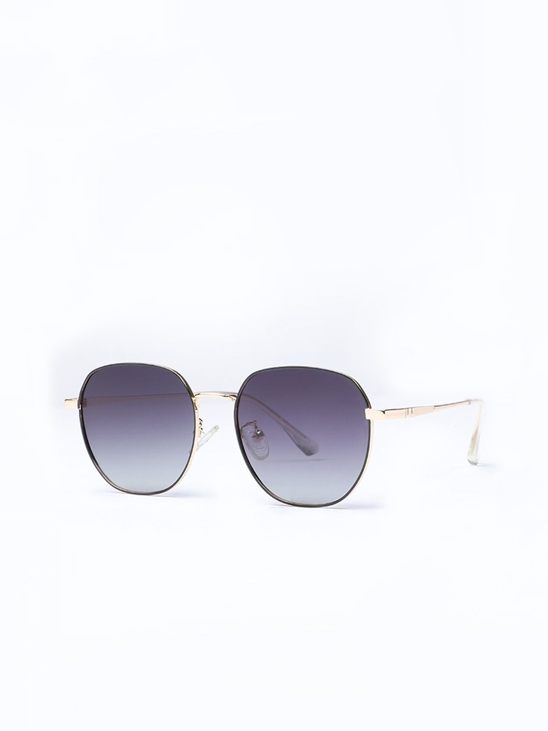 

Banana Club Unisex Round Sunglasses BVP9545-Vintage Gold, Purple