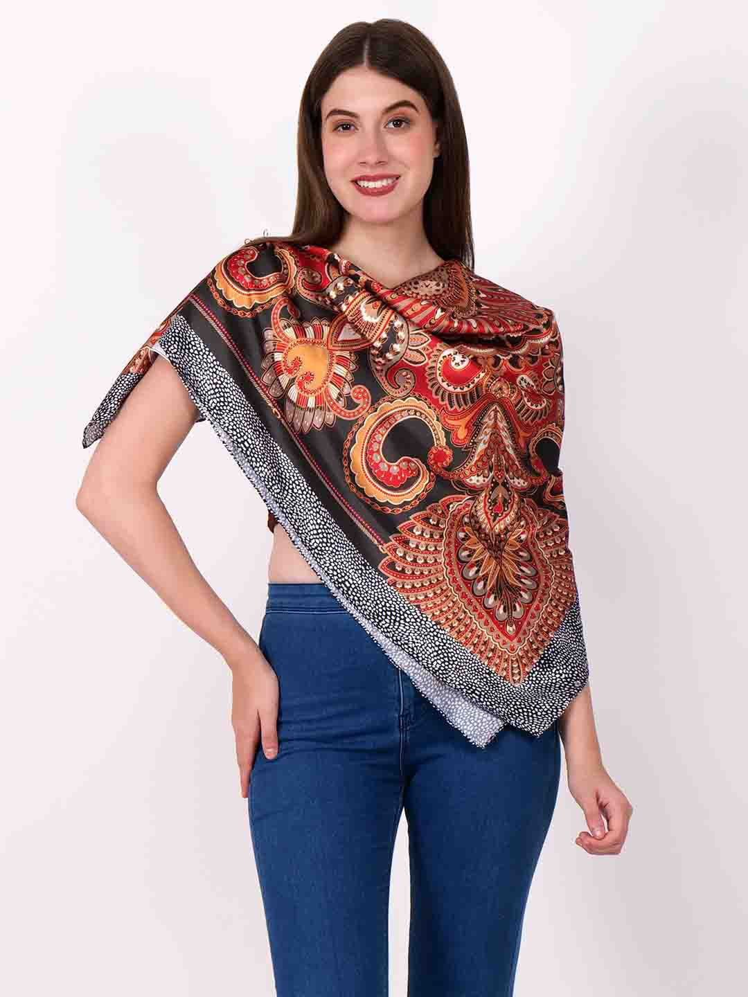 

DressBerry Women Printed Scarf, Red