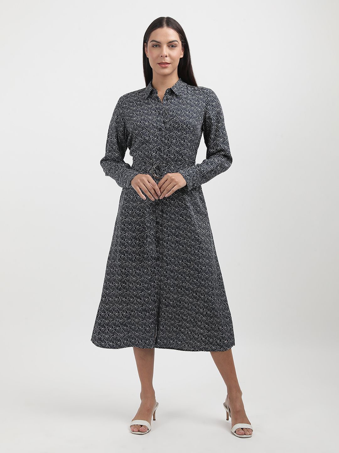 

Tommy Hilfiger Print Shirt Midi Dress, Navy blue