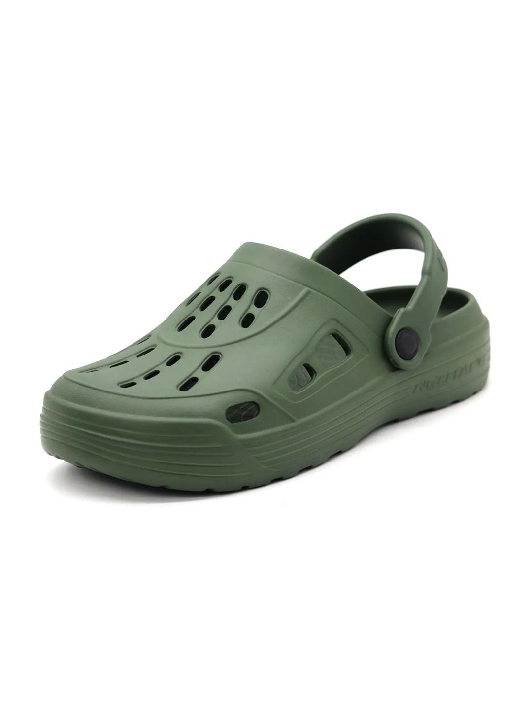 

Red Tape Men Rubber Self Design Clogs, Olive
