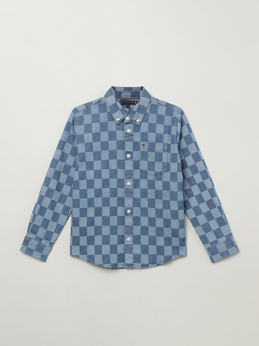 

Tommy Hilfiger Boys Opaque Checked Casual Shirt, Blue