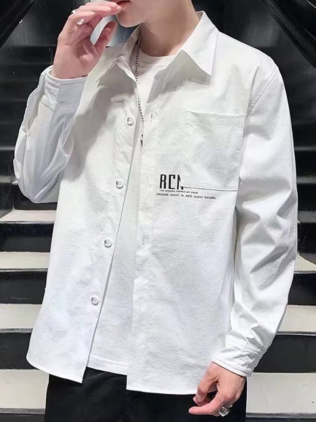 

StyleCast Men Opaque Casual Shirt, White