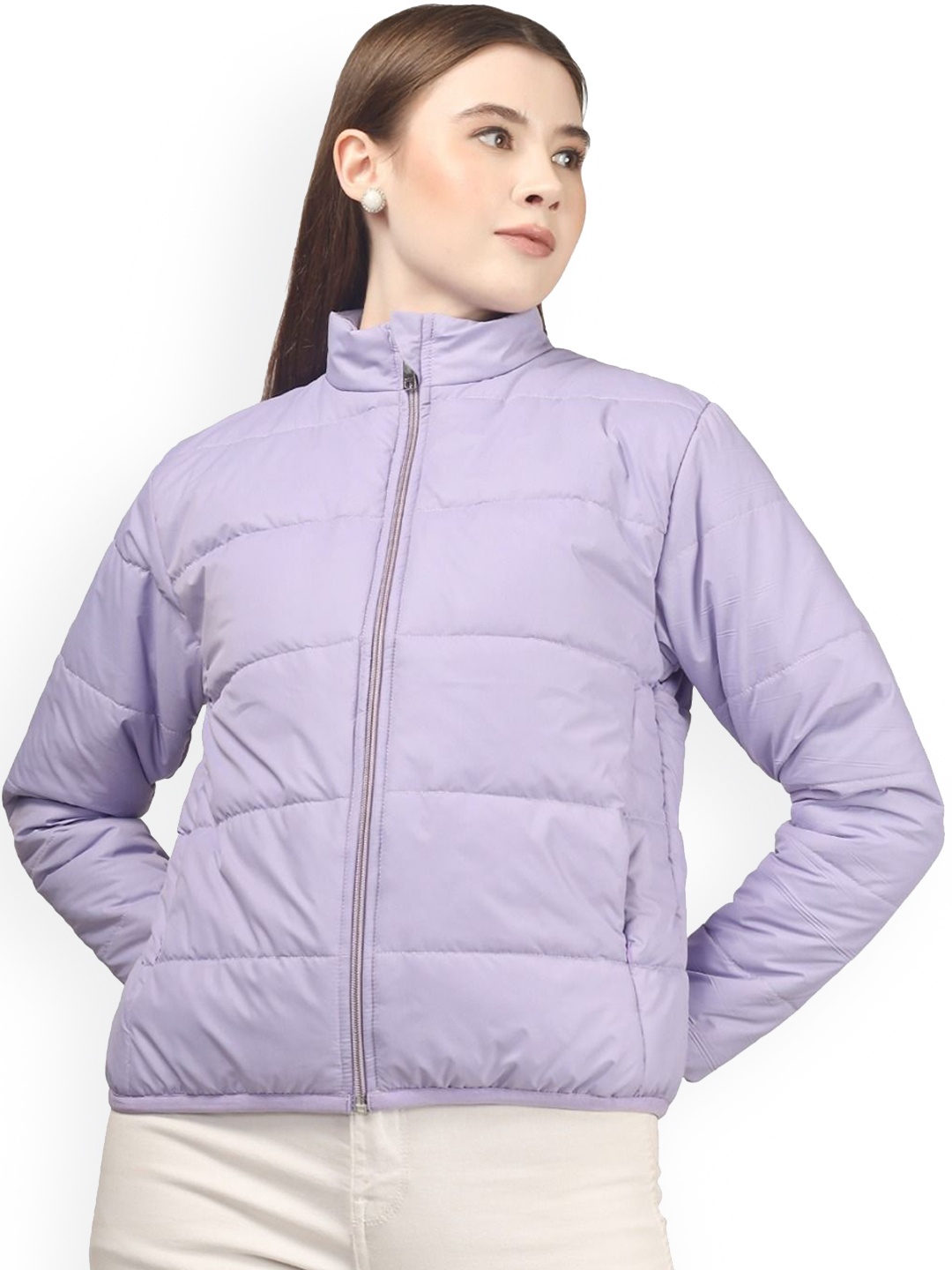 

BLUEFICUS Women Solid Lightweight Puffer Jacket, Lavender