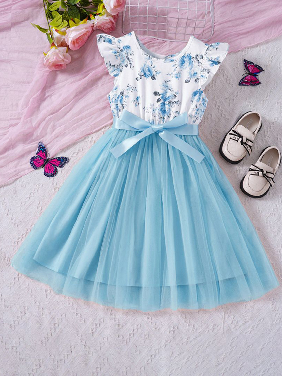 

INCLUD Fit & Flare Dress, Blue