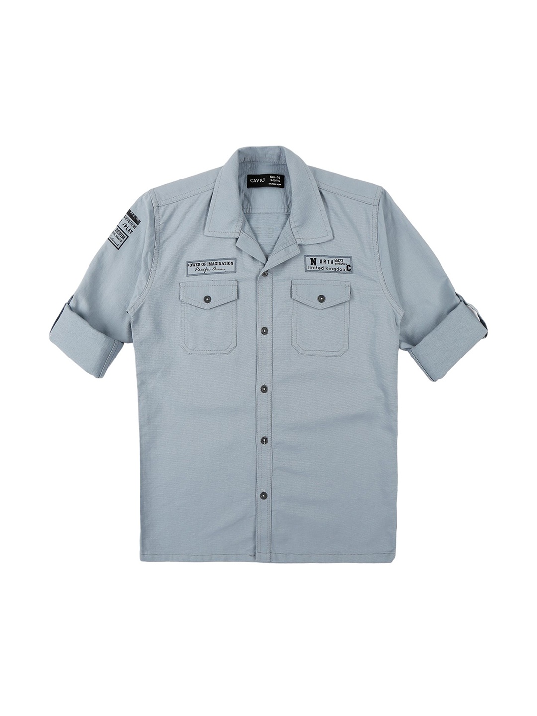 

CAVIO Boys Comfort Opaque Casual Shirt, Blue