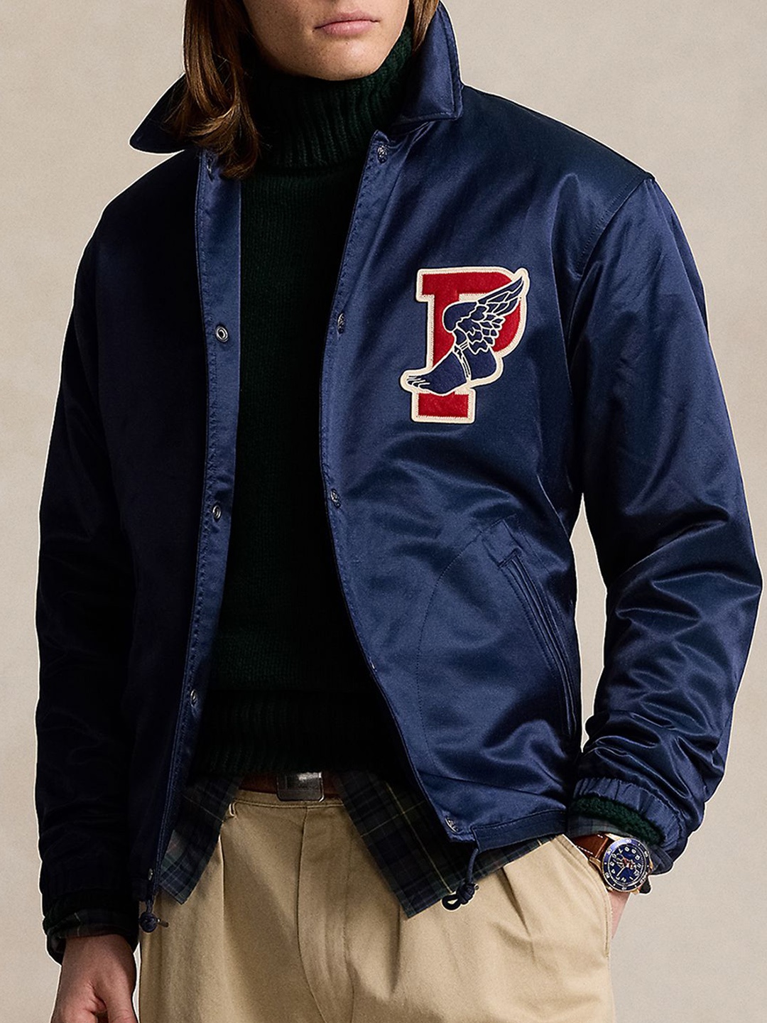 

Polo Ralph Lauren Men P-Wing Sateen Coachs Jacket, Navy blue
