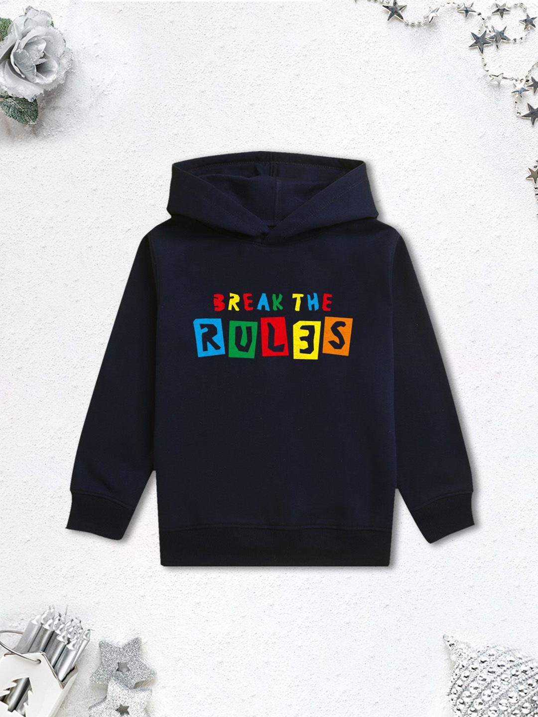 

NUSYL Boys Printed Hooded Sweatshirt, Blue