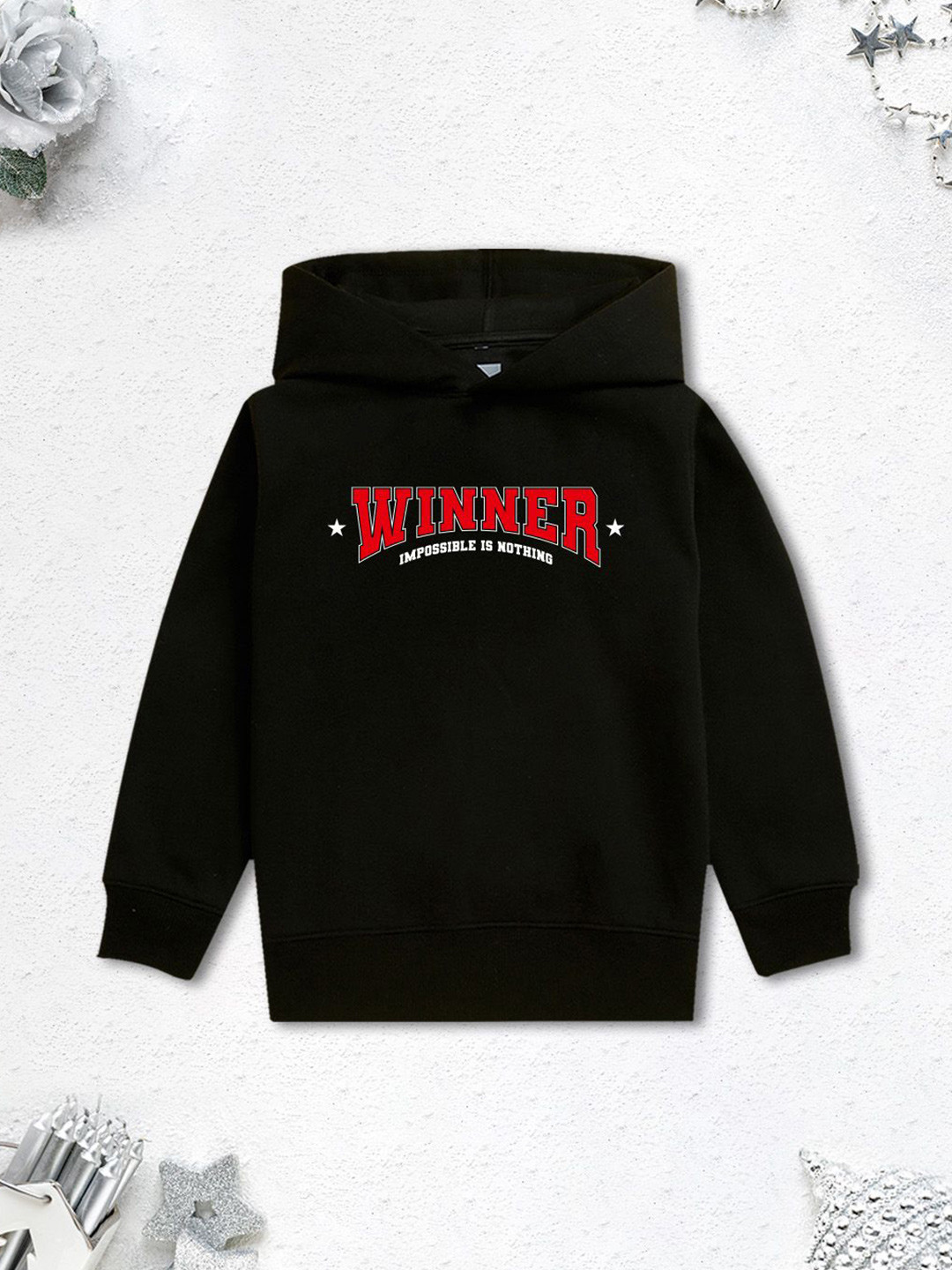 

NUSYL Boys Hooded Sweatshirt, Black