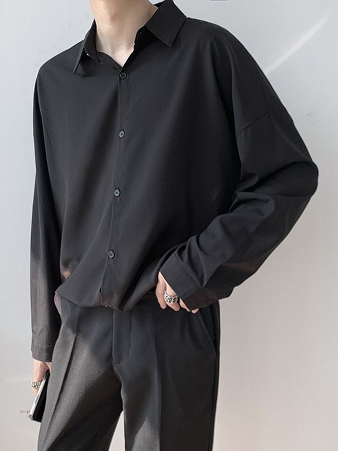 

StyleCast Men Opaque Party Shirt, Black