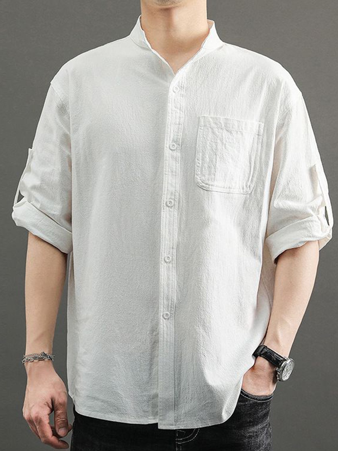 

StyleCast Men Opaque Casual Shirt, White