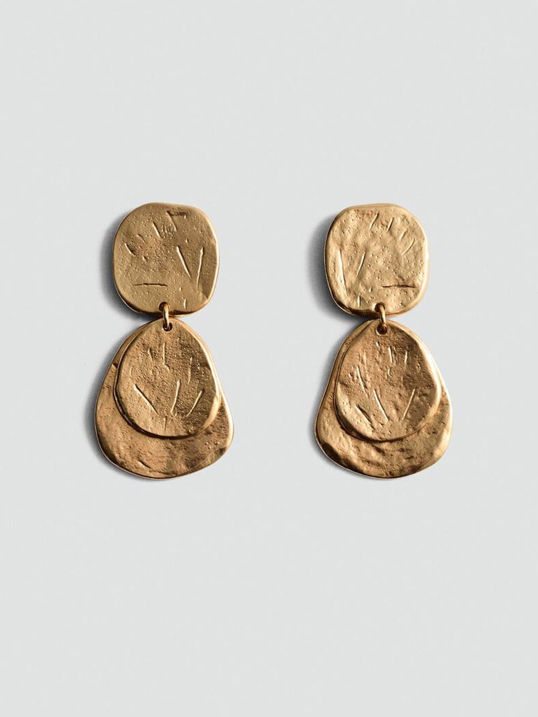 

MANGO Contemporary Drop Earrings, Gold