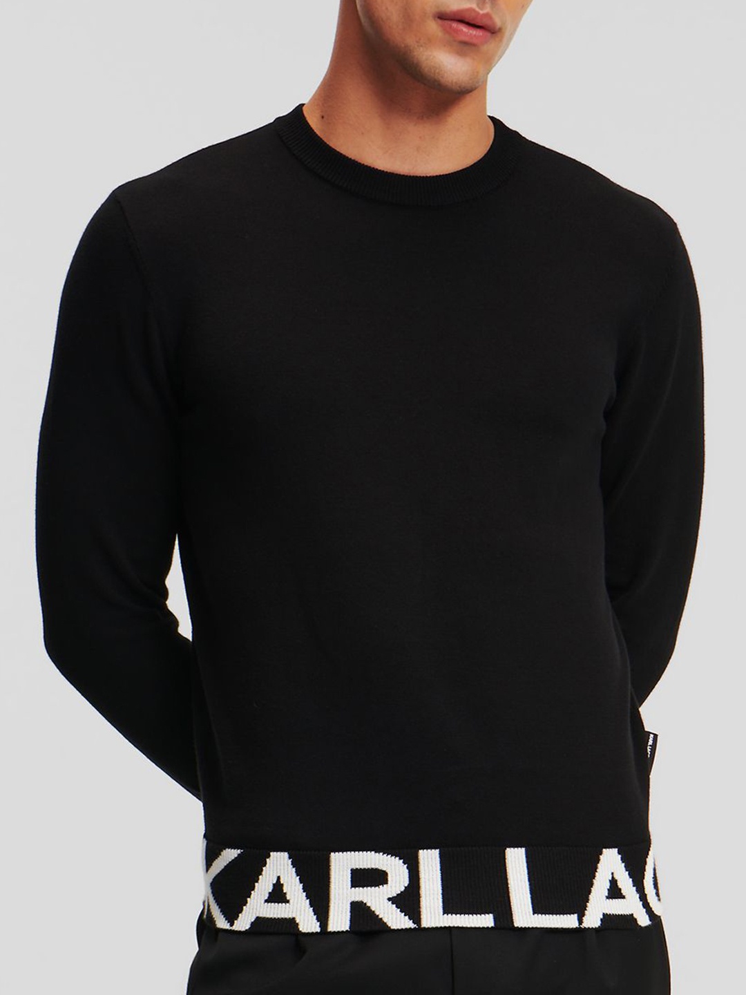 

Karl Lagerfeld Men Printed Pullover, Black