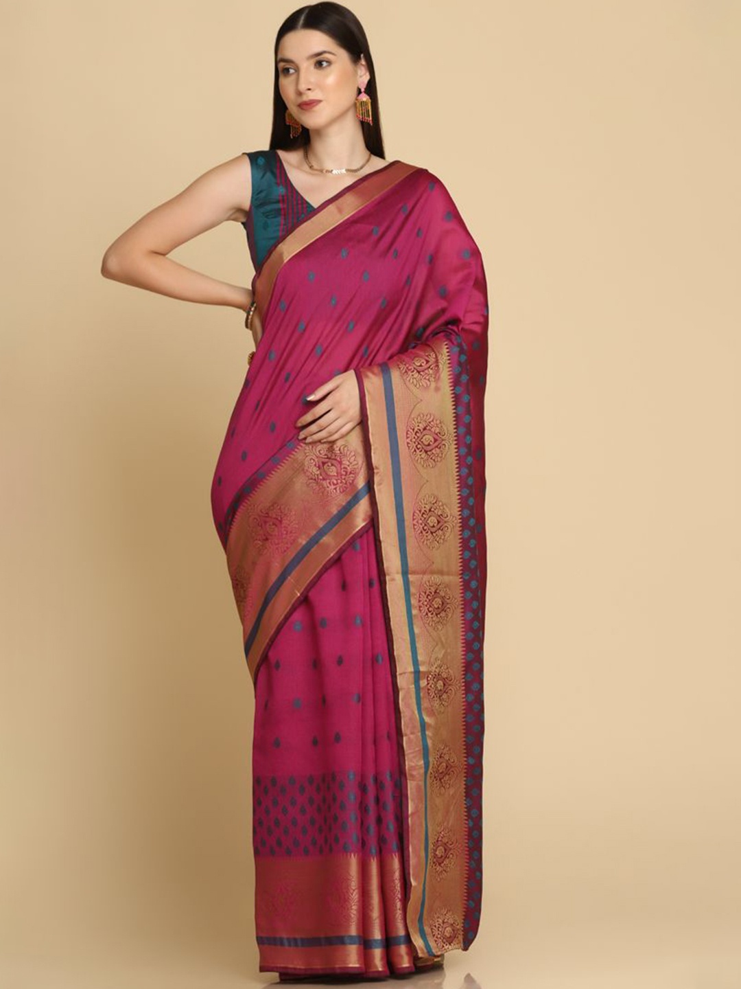 

ASISA Woven Design Zari Saree, Purple