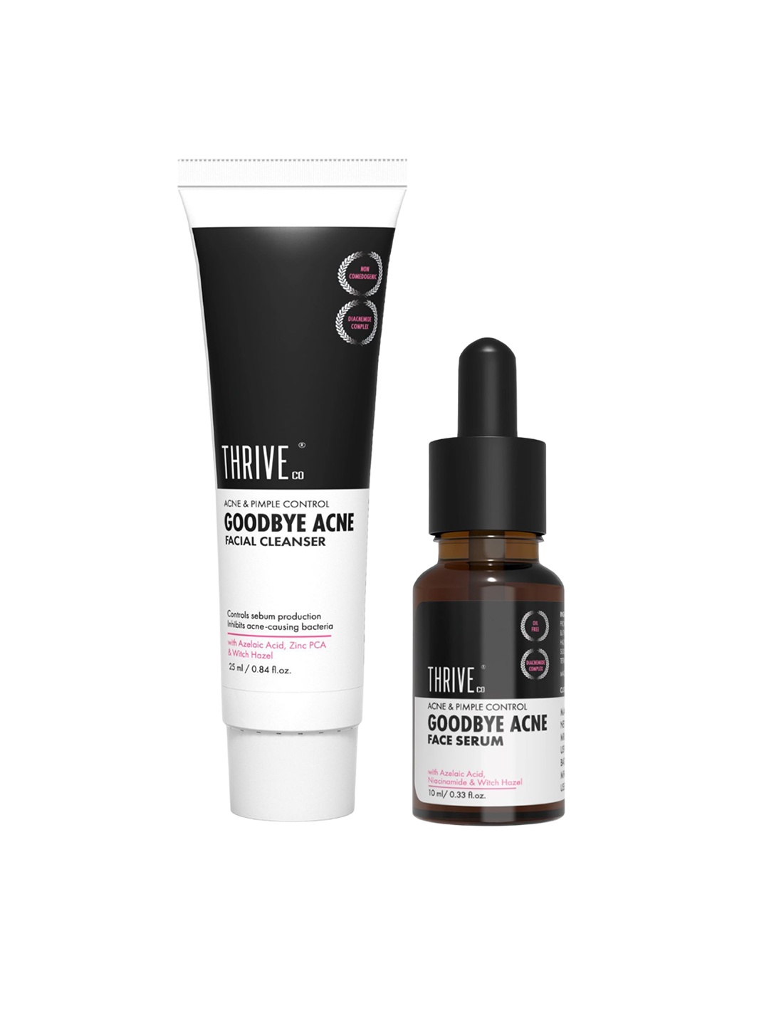 

Thriveco Goodbye Acne Kit Serum 10ml & Face Wash -25ml, Transparent