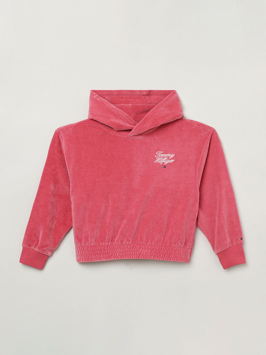 

Tommy Hilfiger Girls Solid Hooded Sweatshirt, Pink