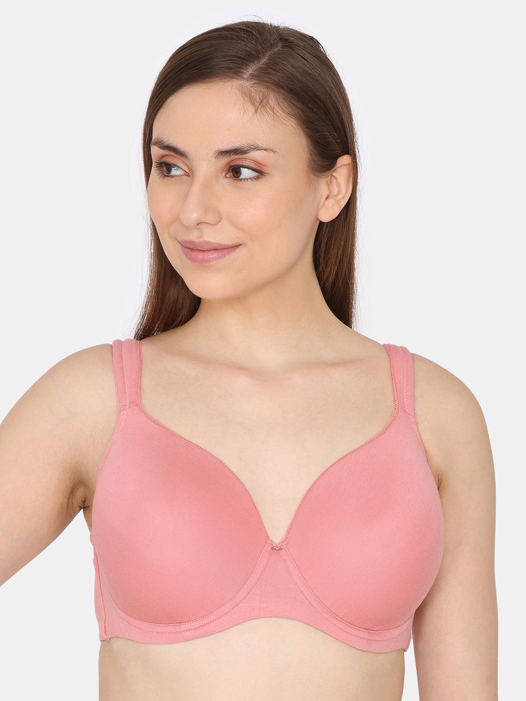 

Zivame Bra Medium Coverage Underwired Lightly Padded, Pink