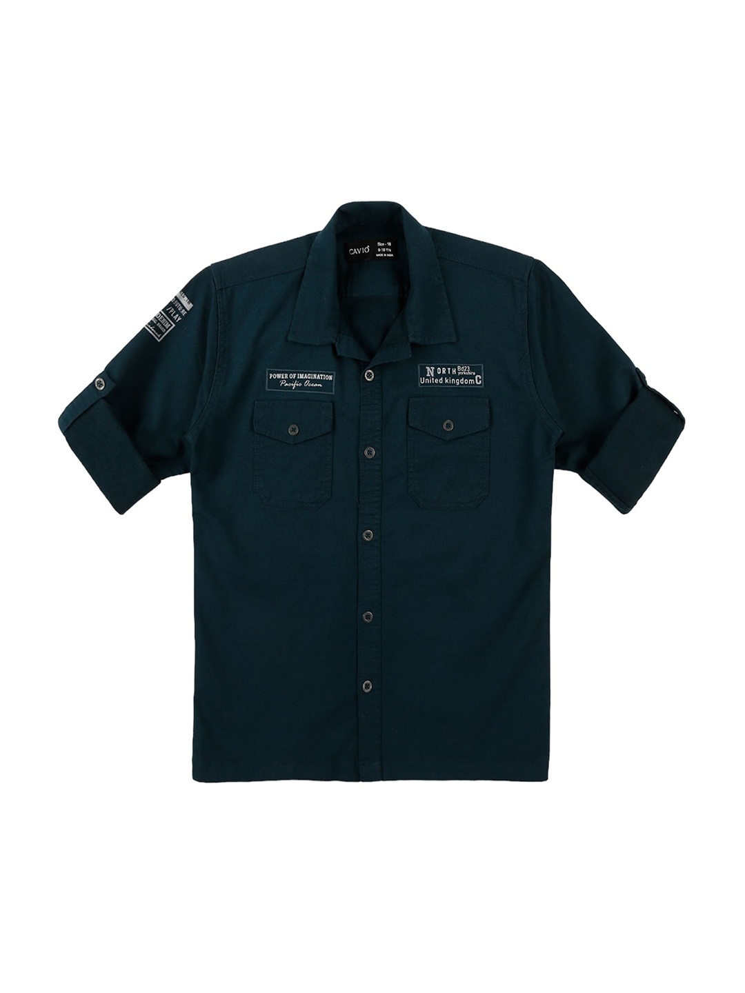 

CAVIO Boys Comfort Opaque Casual Shirt, Green