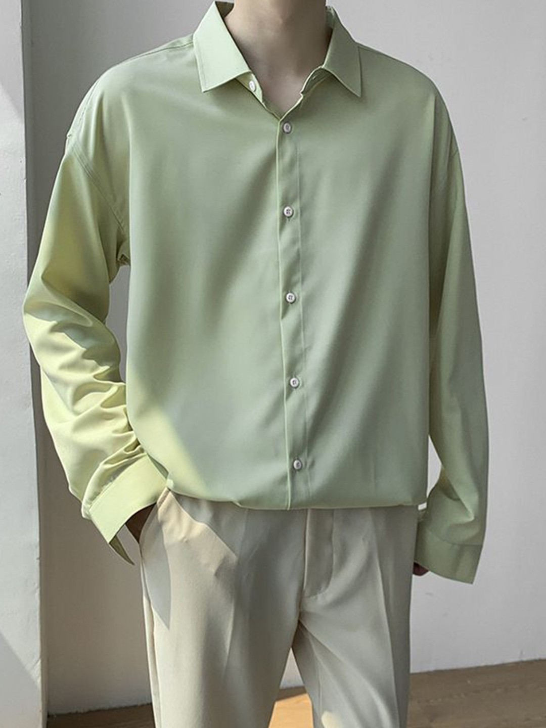 

StyleCast Men Opaque Party Shirt, Lime green