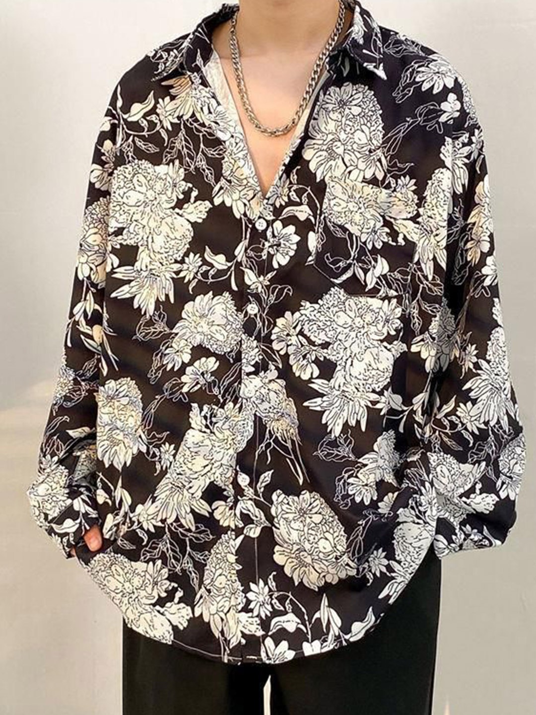 

StyleCast Men Floral Opaque Printed Casual Shirt, Black