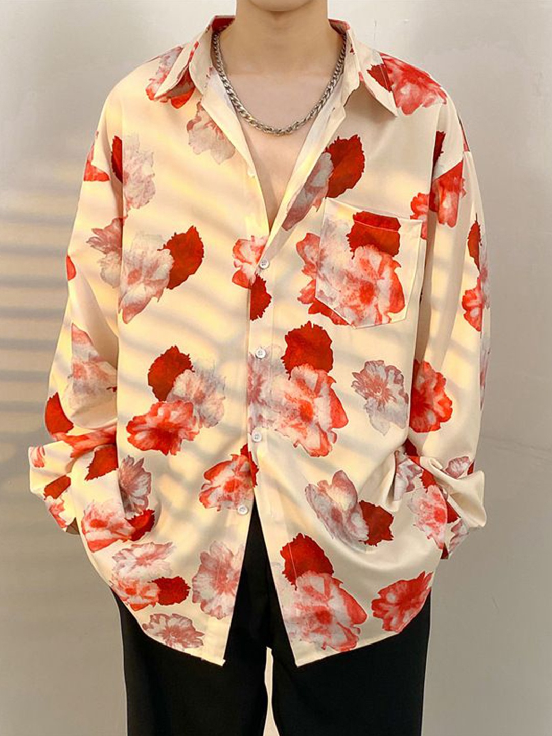 

StyleCast Men Floral Opaque Printed Casual Shirt, Rust