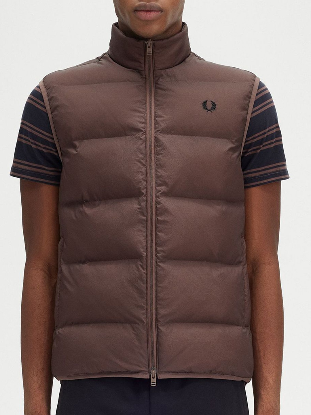 

Fred Perry Men Longline Puffer Jacket, Red