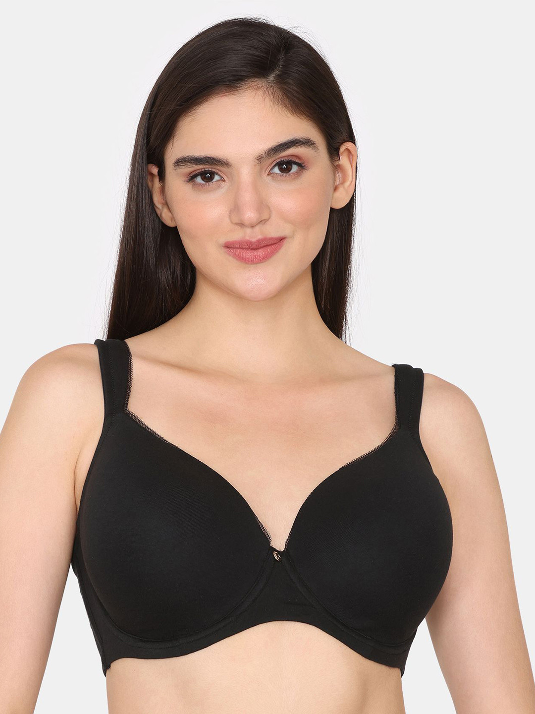 

Zivame Bra Medium Coverage Underwired Lightly Padded, Black