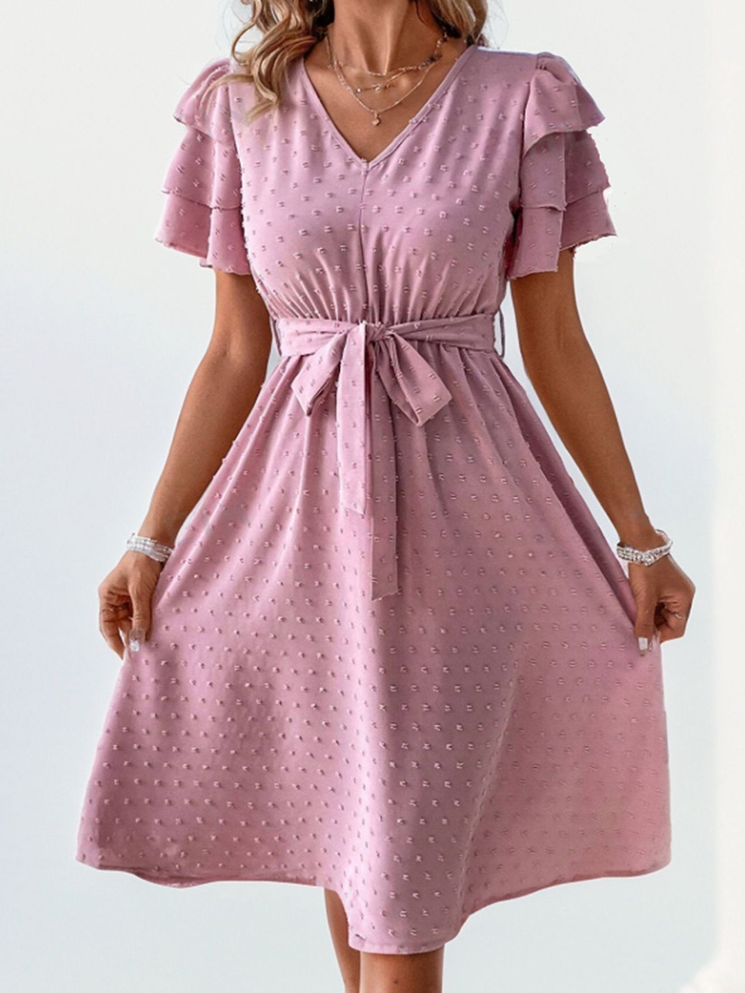 

HERE&NOW Chiffon A-Line Dress, Pink