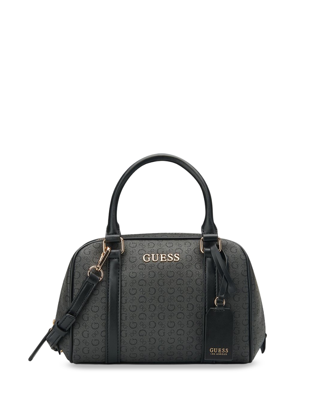 

GUESS Printed Structured Satchel, Grey