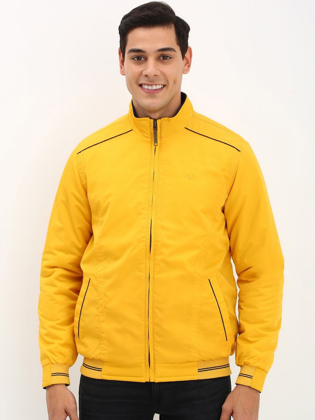 

Allen Solly Men Solid Padded Pure Cotton Jacket, Yellow