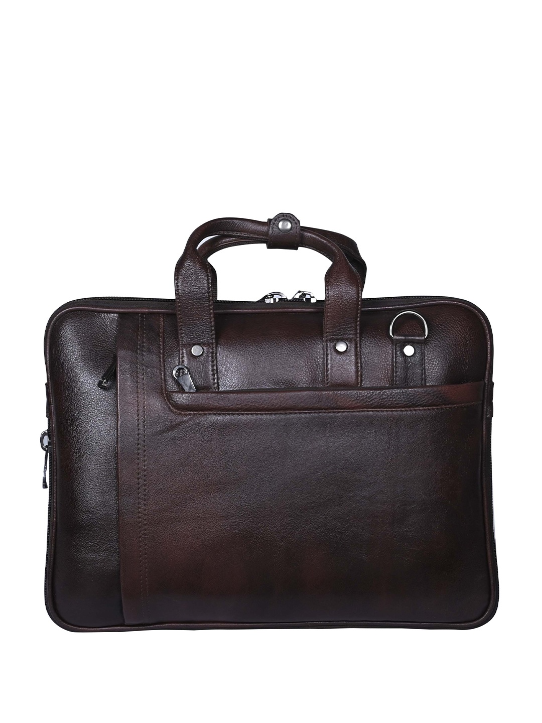 

Calvadoss Women Up To 15 Inch Textured Leather Laptop Bag, Brown