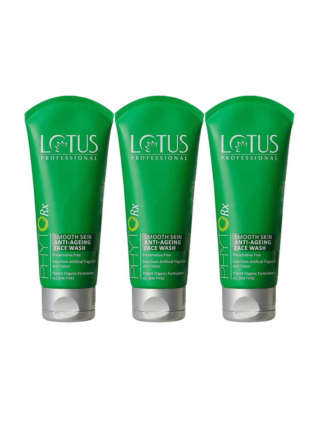 

Lotus Professional 3Pcs PhytoRx Smooth Skin Anti-Ageing Face Wash - 80g each, Green