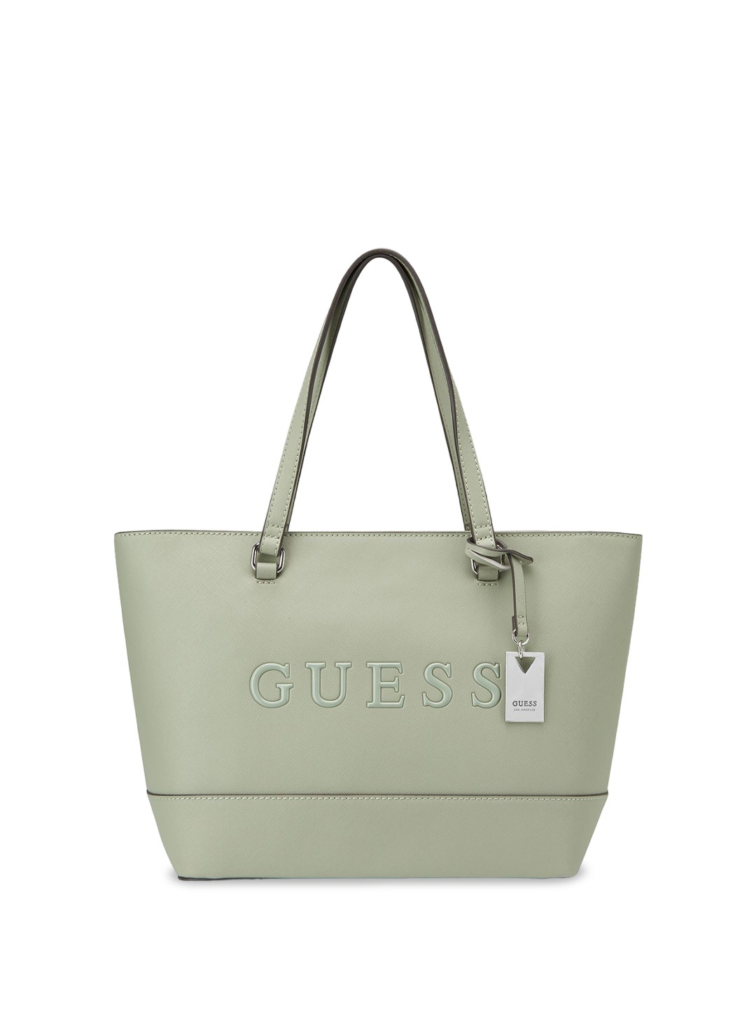 

GUESS Textured Structured Tote Bag, Green