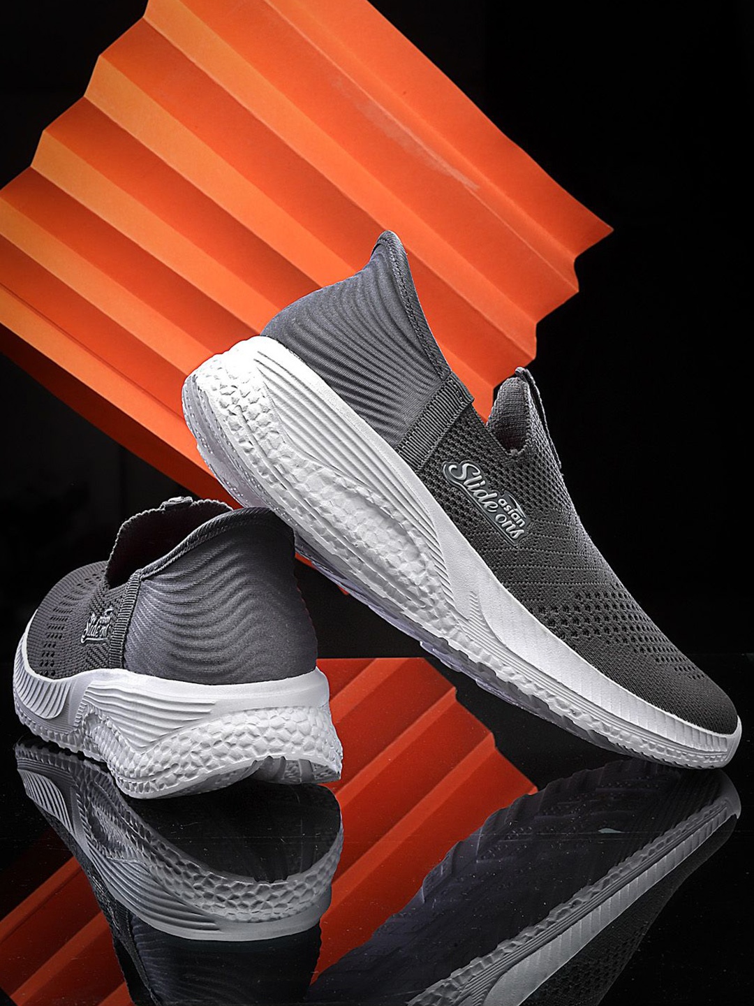

ASIAN SLIDE-ON-GENTS-13 Sports Shoe For Men, Grey