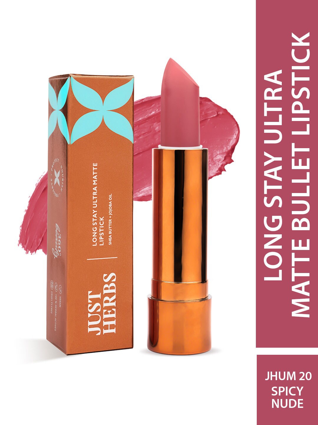 

Just Herbs Ultra Matte Bullet Lipstick - 4 ml - 20 Spicy Nude