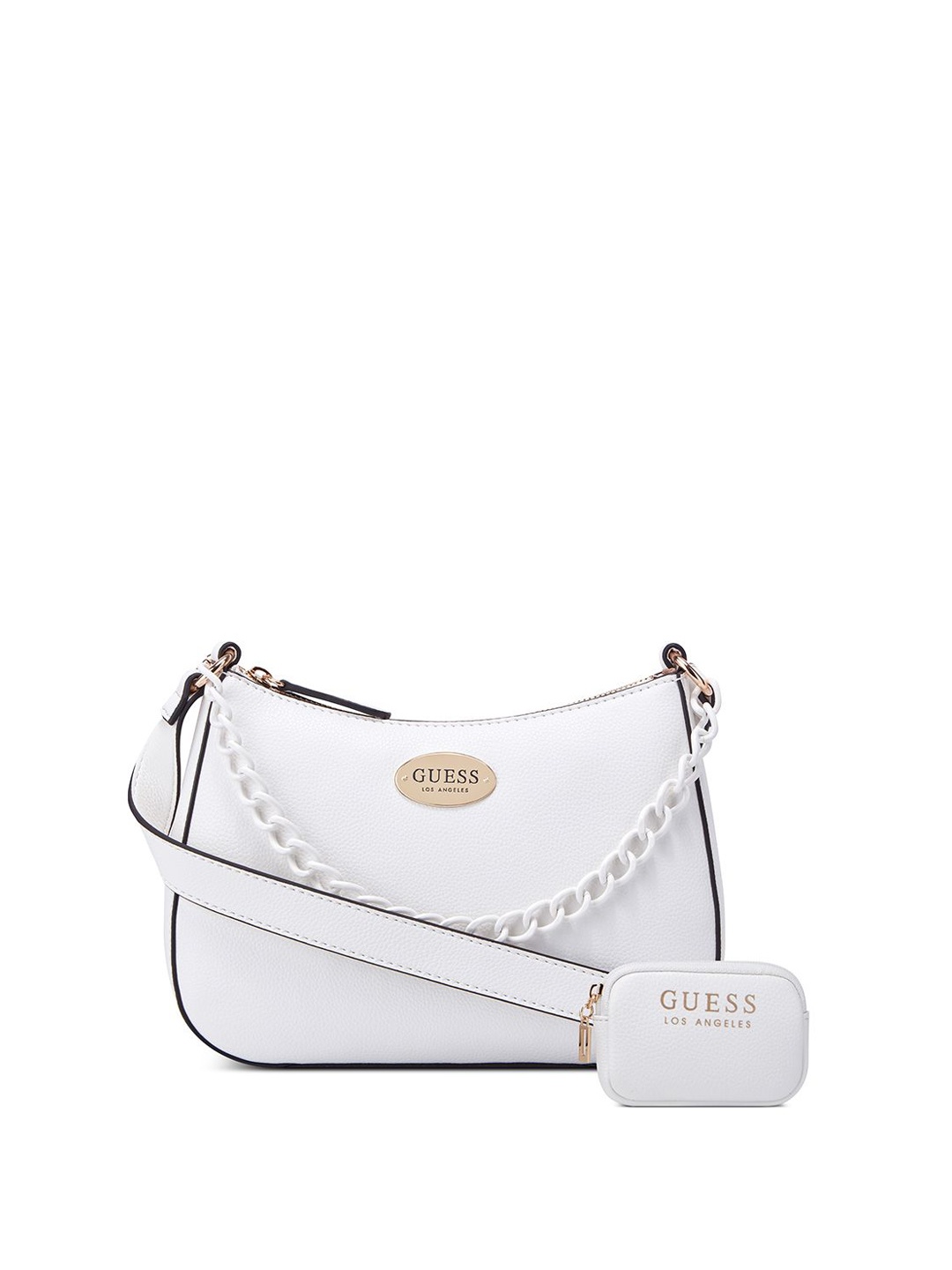 

GUESS PU Structured Shoulder Bag, White