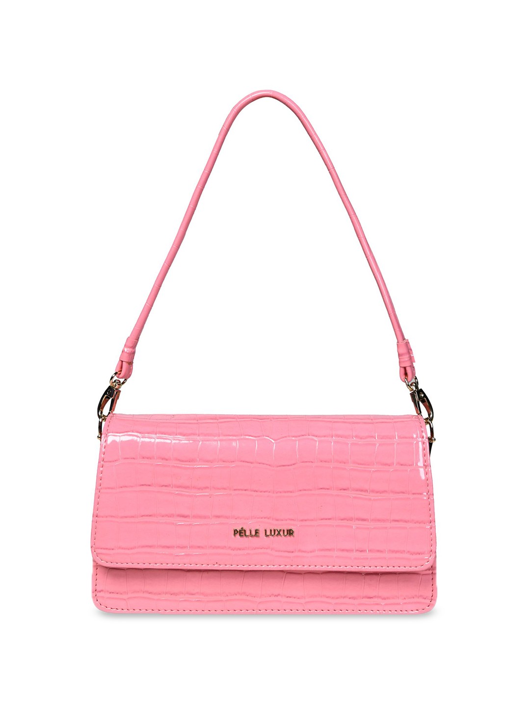 

PELLE LUXUR PU Structured Sling Bag with Quilted, Pink