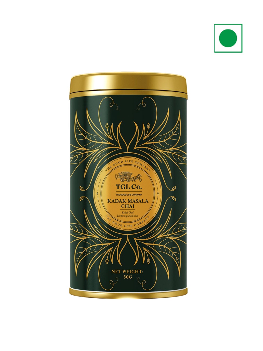

TGL Co. TGL Co. Kadak Masala Tea Tin Can-50gm, Green