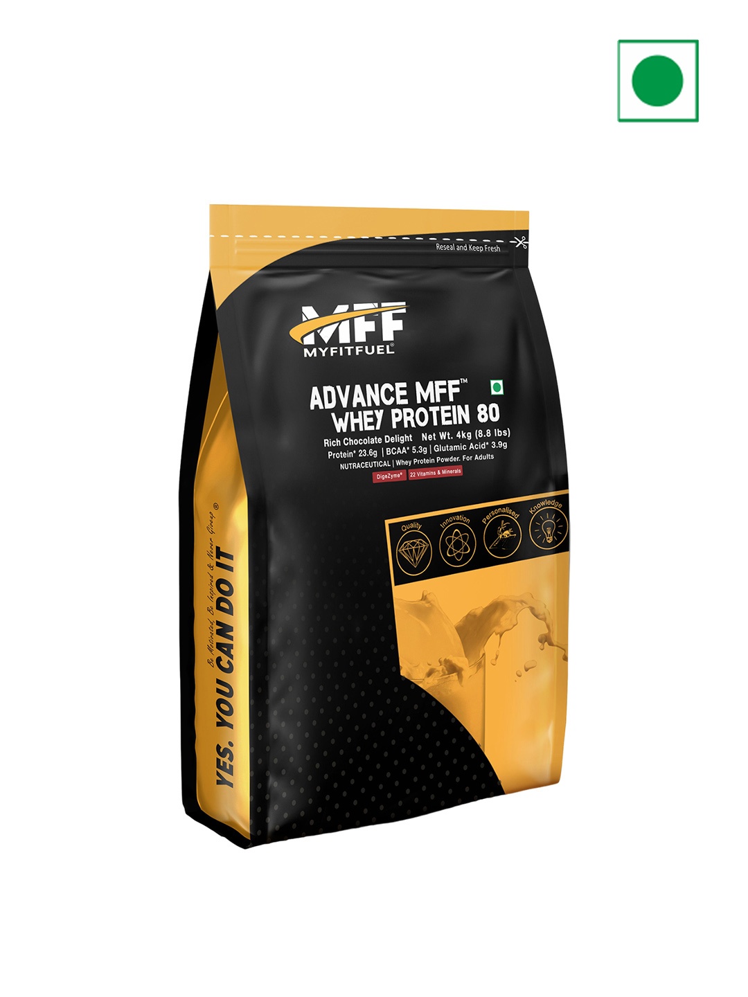 

MyFitFuel Advance Whey Protein 80 - Rich Chocolate Delight - 4 kg, Brown