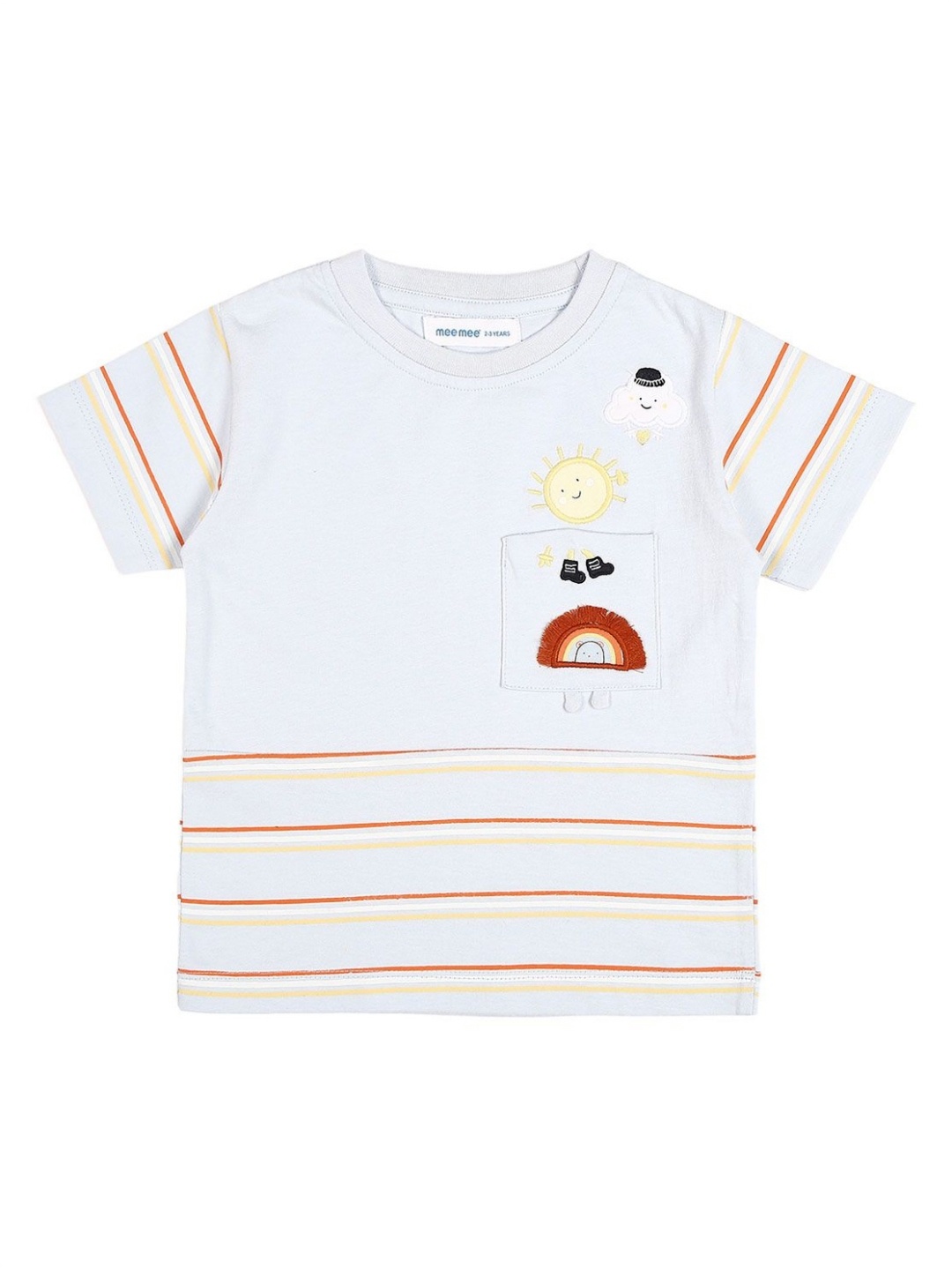 

MeeMee Boys Striped T-shirt, Blue