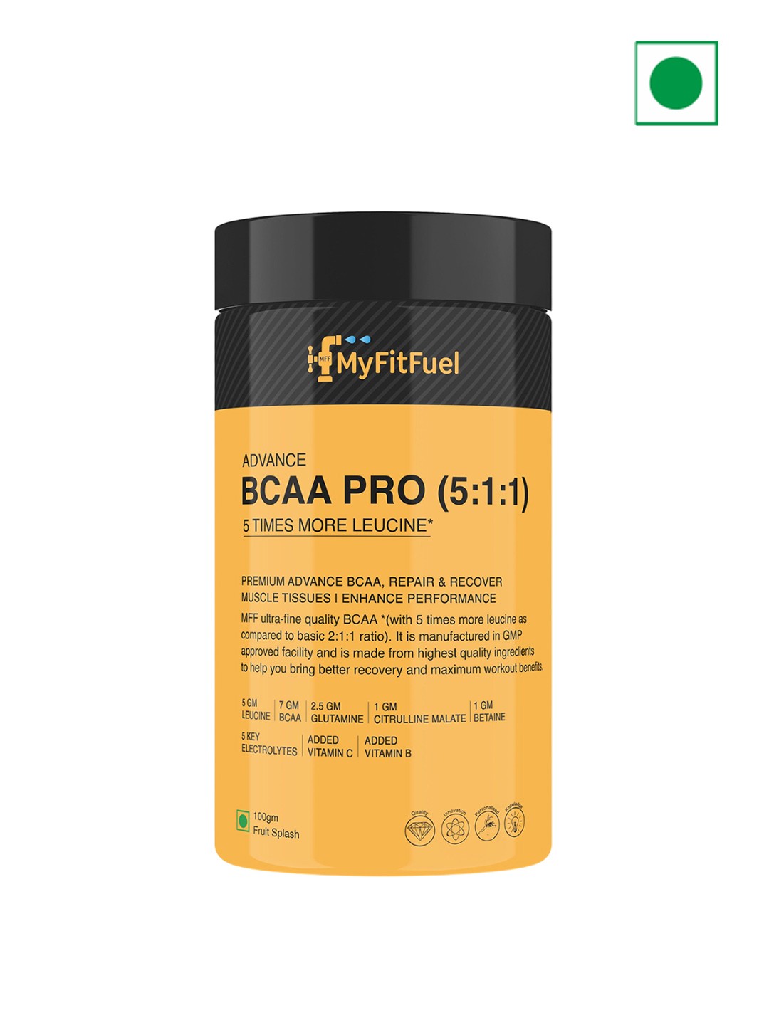 

MyFitFuel Advance BCAA Pro 5:1:1 - 100g - Fruit Splash, Cream