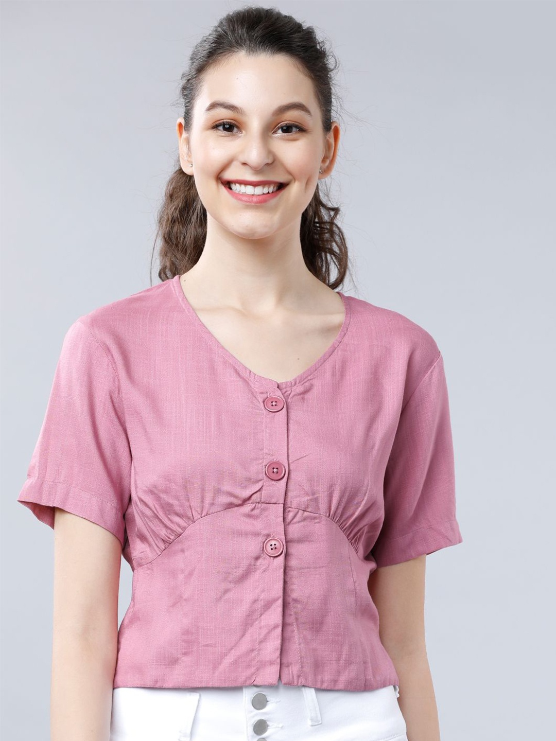 

Tokyo Talkies Crop Top, Mauve