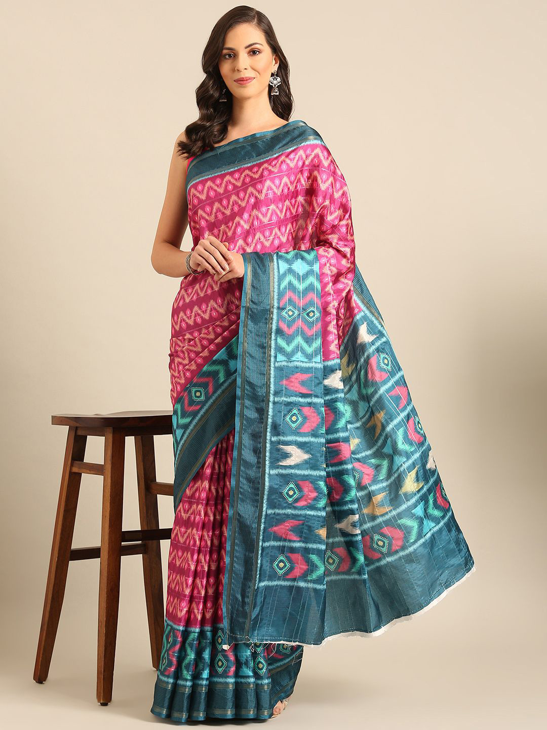 

Exclusiva Saree Printed Saree, Pink