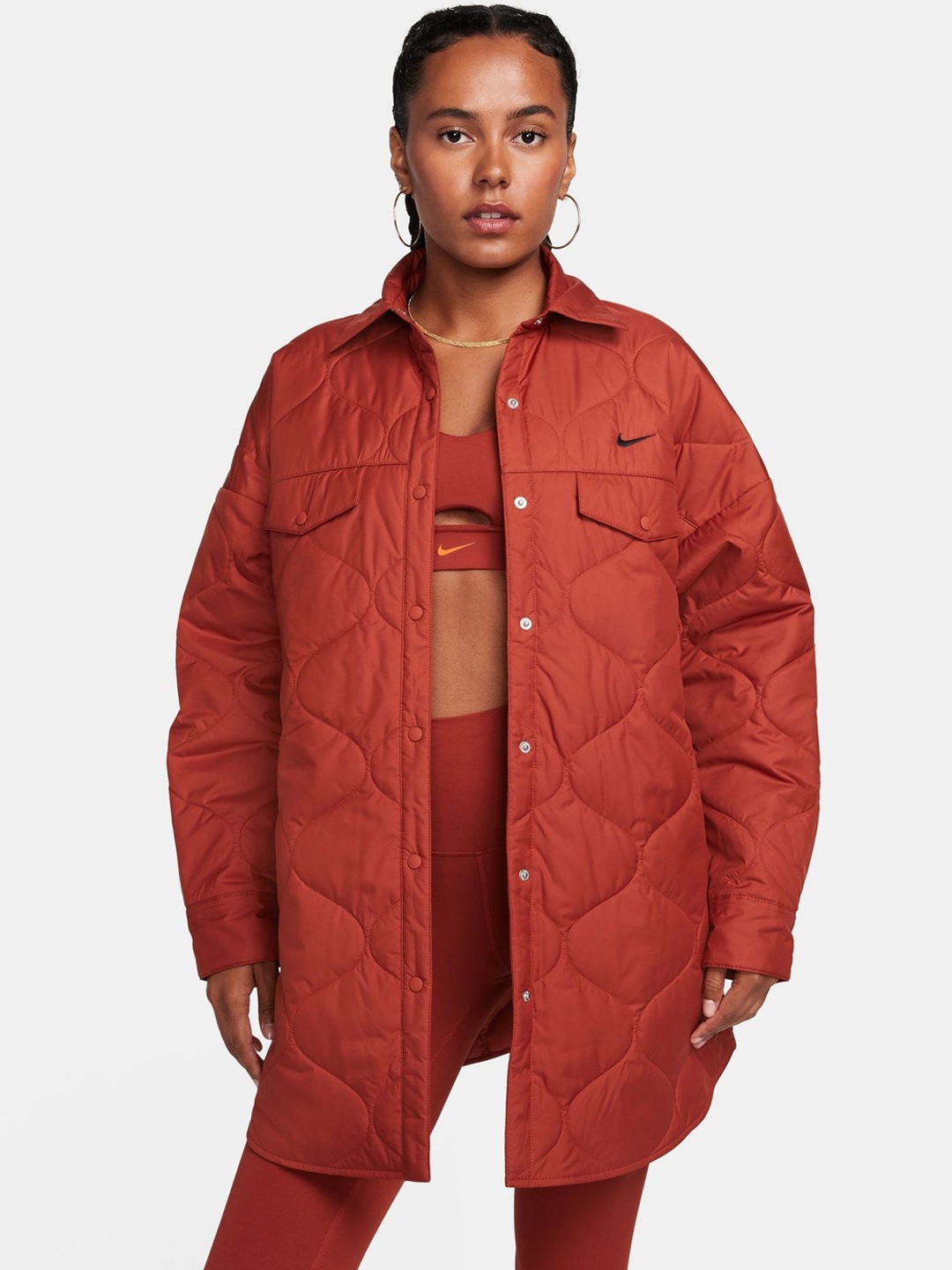 

Nike Sportswear Essential Women's Quilted Trench, Orange