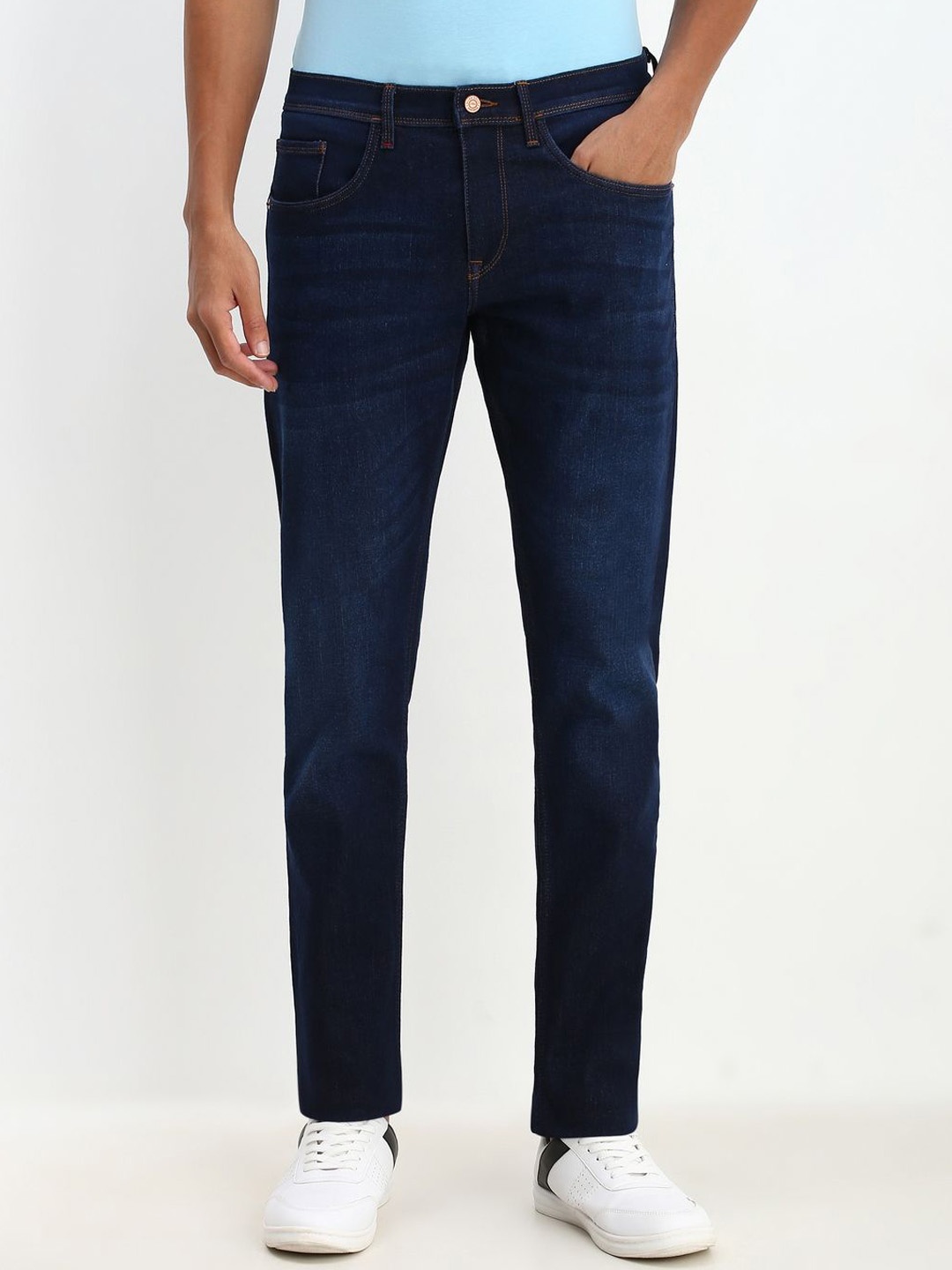 

Allen Solly Men Slim Fit Light Fade Jeans, Navy blue