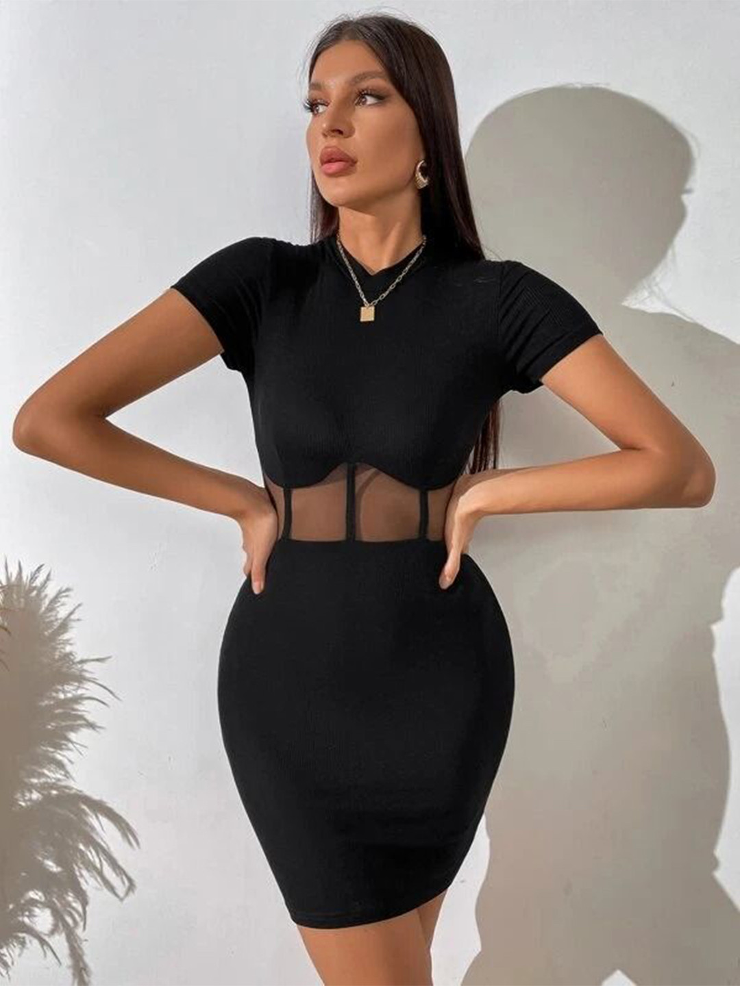 

Stylecast X Slyck Bodycon Mini Dress, Black