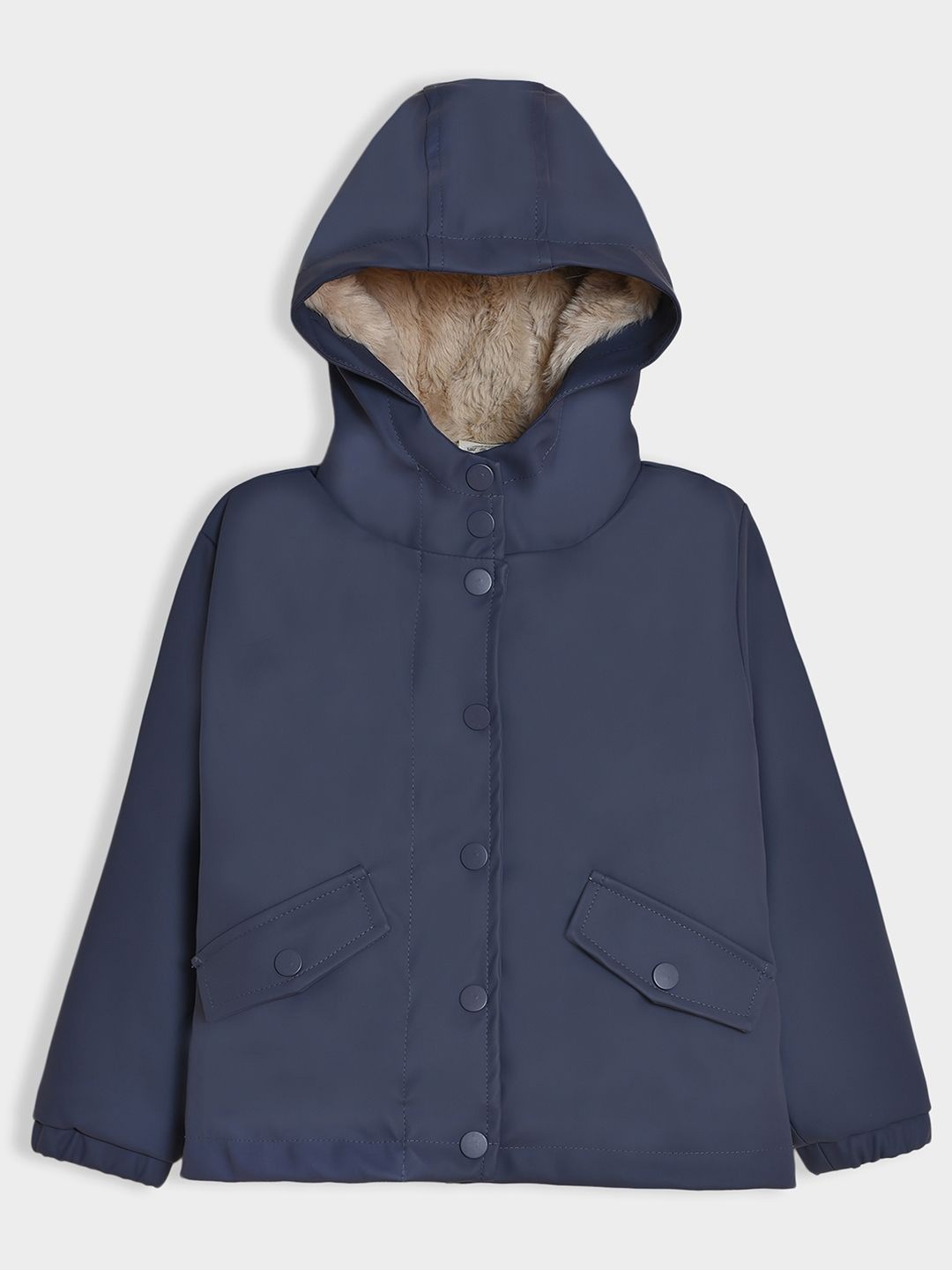 

MiArcus Unisex Kids Solid Hooded Tailored Jacket, Blue