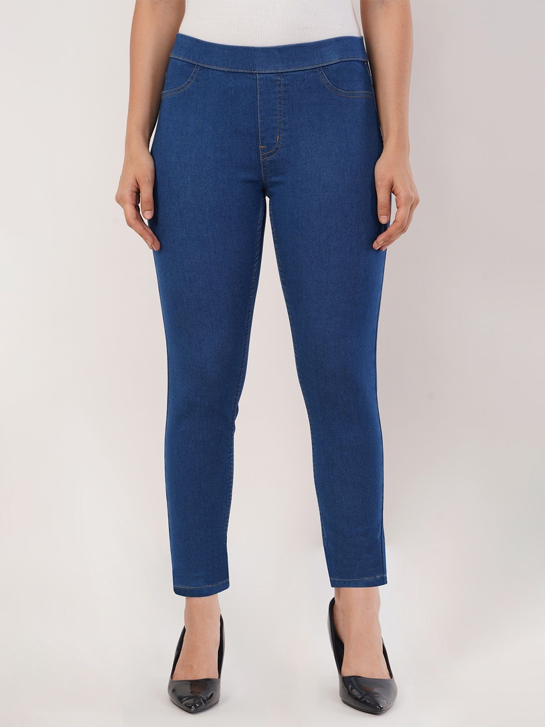 

The Roadster Lifestyle Co Women Denim Skinny Fit Jeggings, Blue