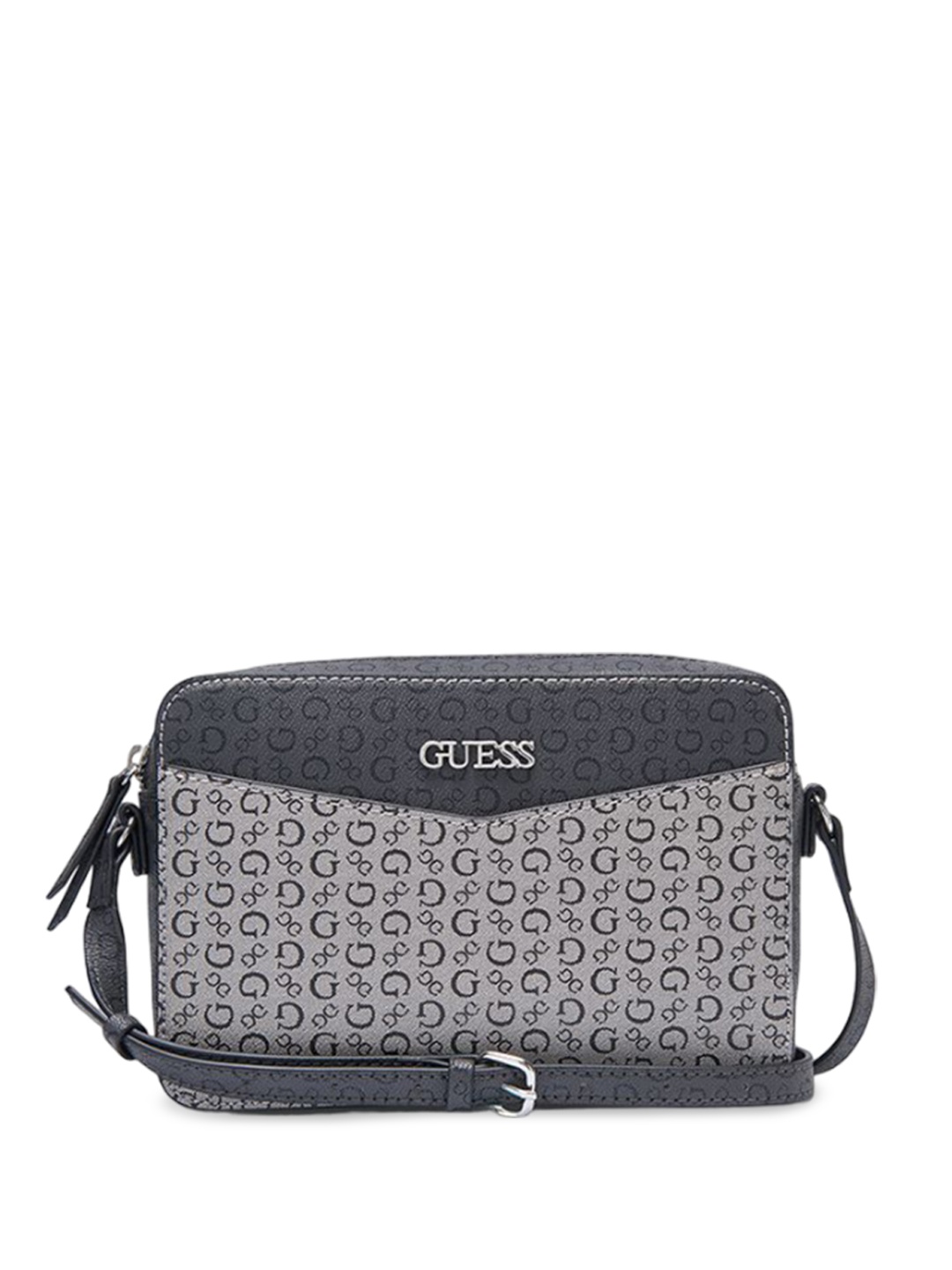 

GUESS Printed Shopper Shoulder Bag with Tasselled, Grey