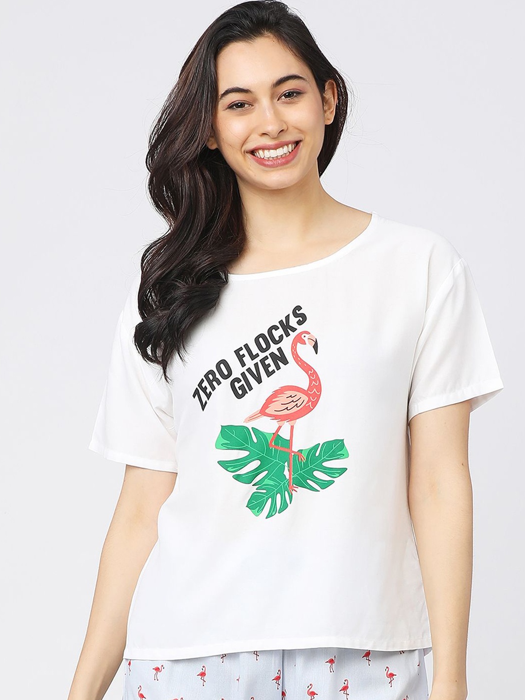 

Tokyo Talkies Animal Print Top, White